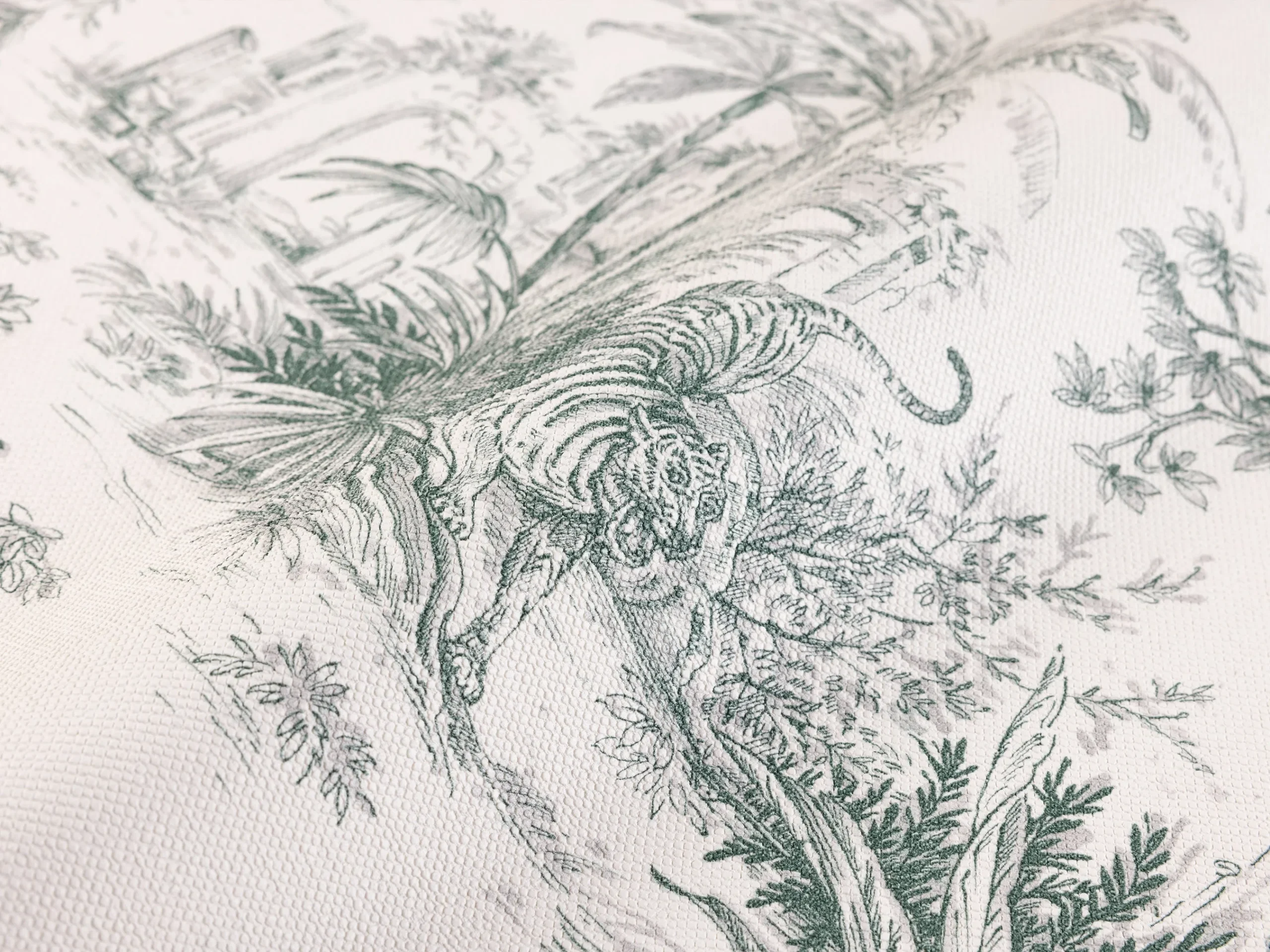 White Embossed Wallpaper – Jungle Forest (9909-3)